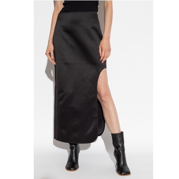 New! By Malene Birger Wick Midi Satin Skirt 🖤 size 6 NWOT! - Picture 4 of 16